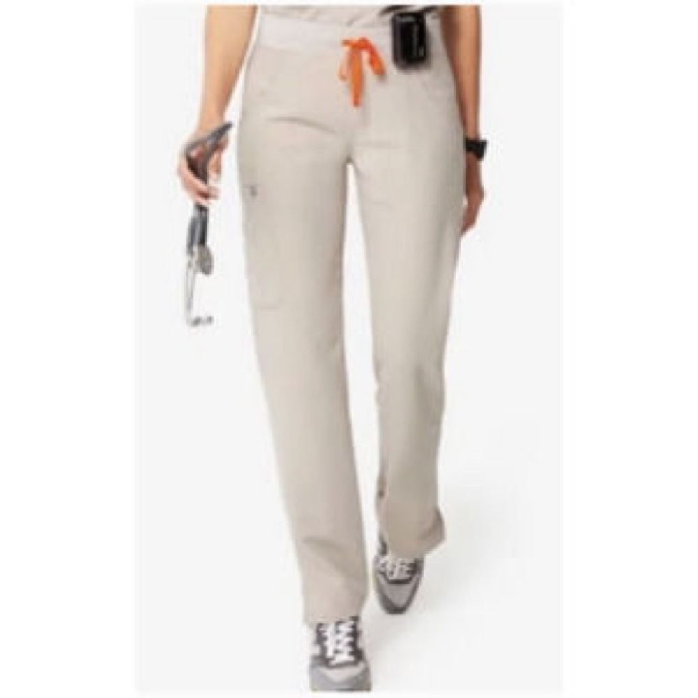 Figs boulder Kade Scrub Pants with Orange Drawstring- like new